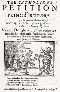 A katolikusok kérvénye Rupert herceghez (1619-82) 1644 alkotó: English School